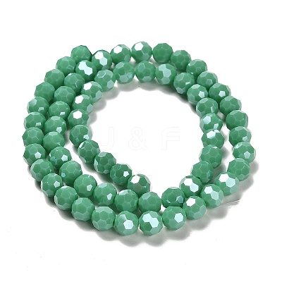 Electroplate Opaque Glass Beads Strands EGLA-A035-P8mm-A13-1