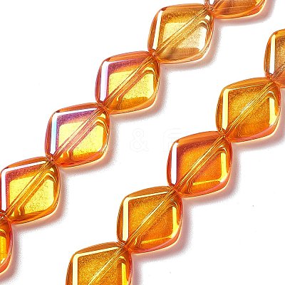 Electroplate Glass Beads Strands EGLA-L032-FR-1