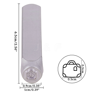 Iron Metal Stamps AJEW-BC0005-55C-1