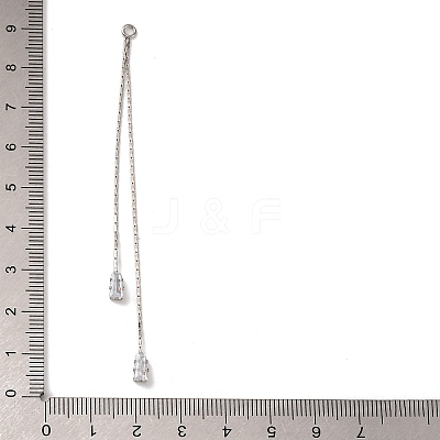 Brass Micro Pave Clear Cubic Zirconia Big Pendants KK-G510-07P-1