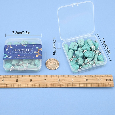 20Pcs 5 Style Dyed Synthetic Turquoise Pendants G-SC0001-76-1