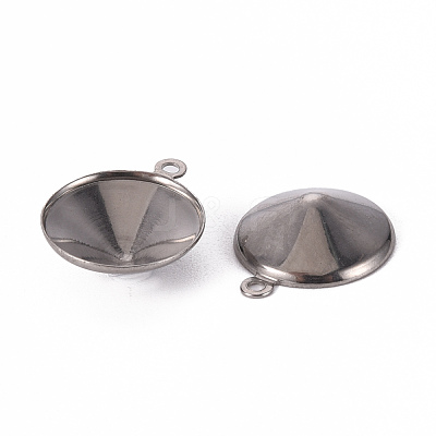 Tarnish Resistant 201 Stainless Steel Pendant Rhinestone Settings STAS-Q239-017A-1
