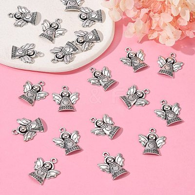 Tibetan Style Alloy Pendants TIBEB-A11978-AS-FF-1