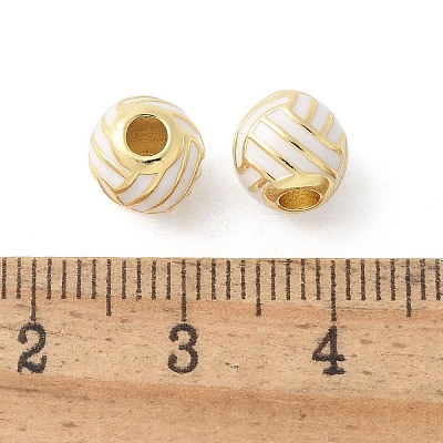 Brass Enamel Beads KK-P294-37G-02-1