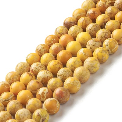 Natural Imperial Jasper Beads Strands G-I122-8mm-23-1