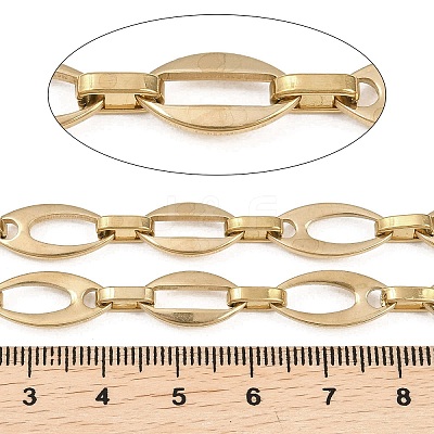 201 Stainless Steel Oval Link Chains CHS-F024-05G-1