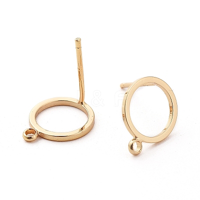 Brass Stud Earring Findings X-KK-S348-358-1