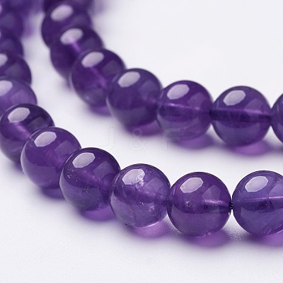 Natural Grade AB+ Amethyst Bead Strands X-GSR8mmC062-A-1