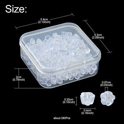 280pcs Plastic Ear Nuts FIND-FS0001-84-1