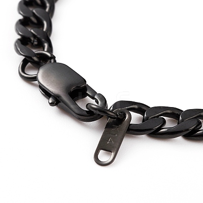 Men's 304 Stainless Steel Cuban Link Chain Bracelets BJEW-JB05917-02-1