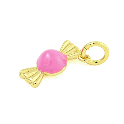 Rack Plating Brass Enamel Pendants KK-U021-04E-G-1