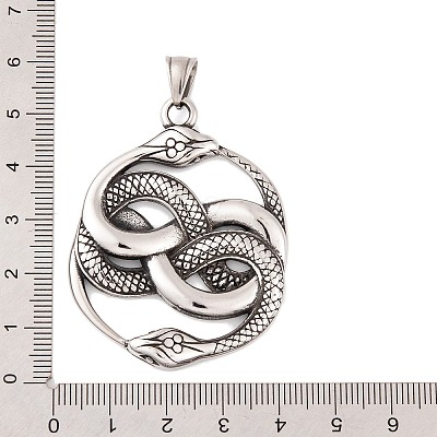 304 Stainless Steel Big Pendants STAS-K283-26AS-1