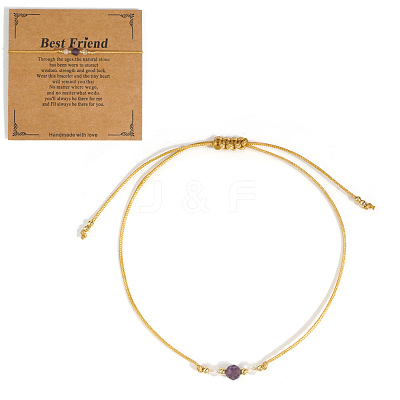Natural Black Onyx & Brass Beaded Braided Bead Bracelets for Women RI8315-31-1