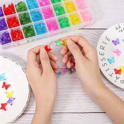 Transparent Acrylic Beads TACR-PH0001-10-1