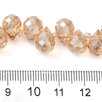 Electroplate Glass Beads Strands X-EGLA-D030-17I-1