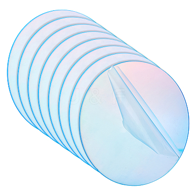 Iridescent Acrylic Plates DIY-CP0008-22-1