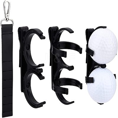 4Pcs 2 Style PU Leather Golf Tee Holder AJEW-FH0002-05-1