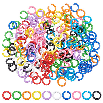 200Pcs 10 Colors Zinc Alloy Open Jump Rings FIND-PH0006-86-1