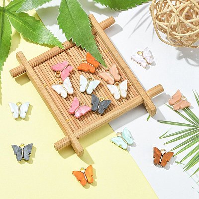 15Pcs Acrylic Charms MACR-YW0002-12KCG-1