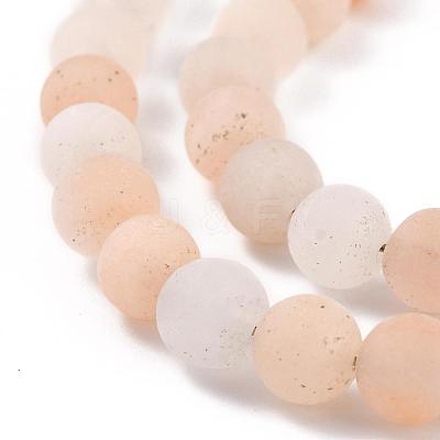 Natural Pink Aventurine Beads Strands X-G-Q462-6mm-13-1