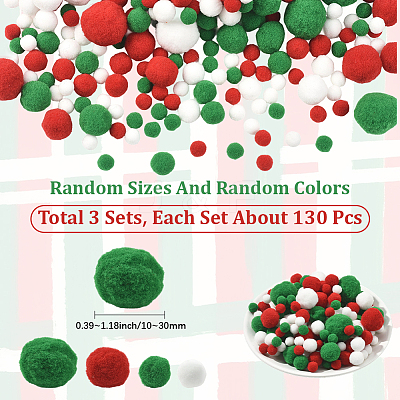 3 sets Polyester Ball Decoration DIY-SC0031-26A-1