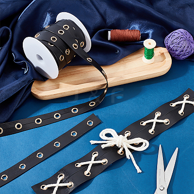 Flat Imitation Leather Cords LC-PH0001-08B-01-1