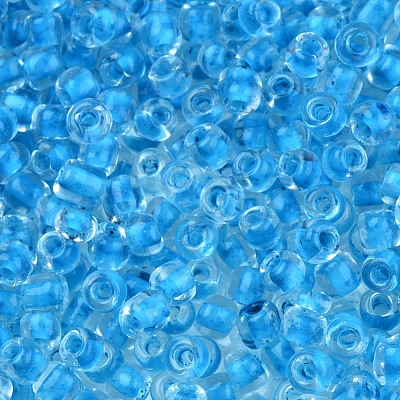 Glow in the Dark Luminous Transparent Glass Seed Beads SEED-YWC0001-01E-1