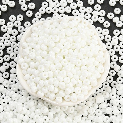 Imitation Jade 3/0 Glass Seed Beads SEED-Z001-A-B01-1