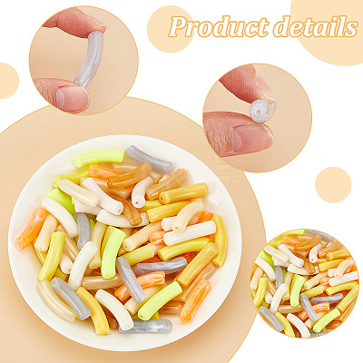 100Pcs 10 Styles Opaque Acrylic Beads MACR-PH0001-72A-1