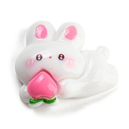 Rabbit Theme Opaque Resin Cabochons RESI-C042-01B-1