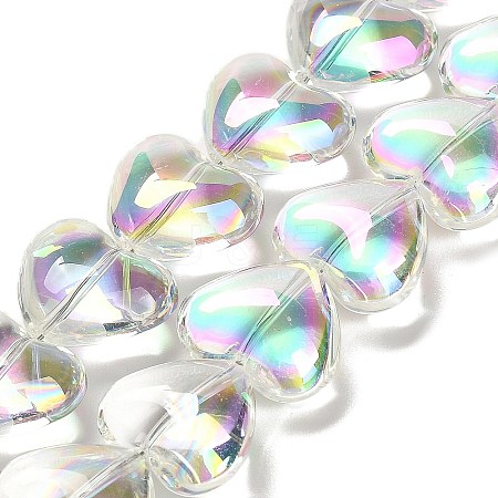 Electroplate Glass Beads Strands X-EGLA-B008-01A-HR01-1