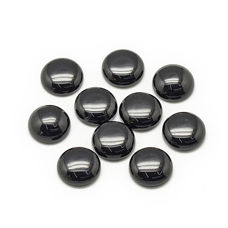 Synthetic Black Stone Cabochons G-R416-20mm-46-1-1