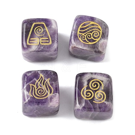 4Pcs 4 Styles Natural Amethyst Display Decorations G-F786-03A-01-1