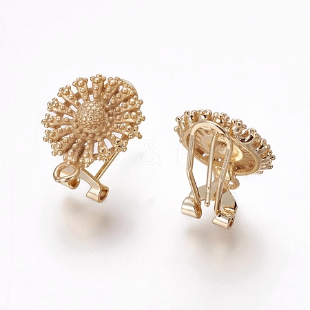 Brass Stud Earring Findings KK-O121-01G-1