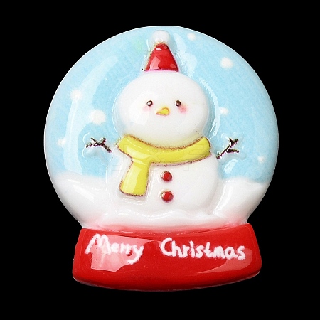 Christmas Opaque Resin Cabochons RESI-K030-02F-1
