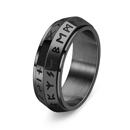 Rotatable Titanium Steel Finger Ring PW-WG27E87-17-1