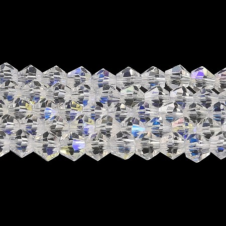 Transparent Electroplate Glass Beads Strands EGLA-A039-T3mm-L13-1