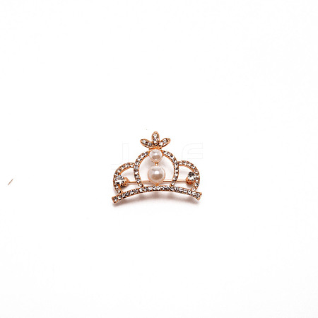 Crystal Rhinestone Crown Brooch JEWB-WH0022-24-1