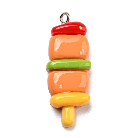 Opaque Resin Imitation Food Pendants CRES-D019-02F-1