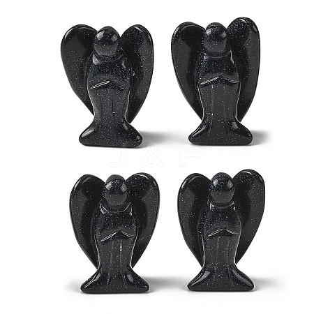 Synthetic Blue Goldstone Carved Angle Figurines GG-CBA9C2C-A20-1
