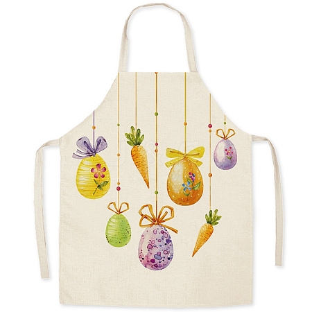 Cute Easter Egg Pattern Polyester Sleeveless Apron PW-WG98916-46-1