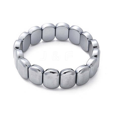 Natural Terahertz Stone Stretch Bracelets BJEW-M080-01B-1