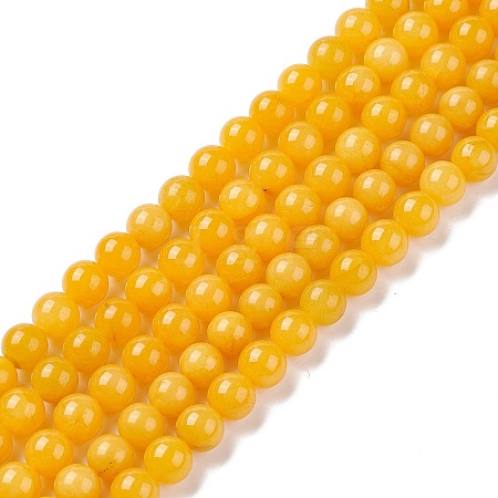 Natural Jade Round Bead Strands G-P070-29-8mm-1