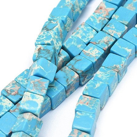 Synthetic Imperial Jasper Beads Strands G-F636-01B-1