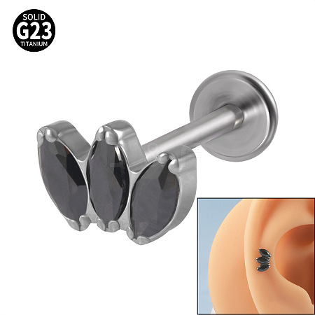 G23 Titanium Cartilage Earrings WGC4C46-05-1