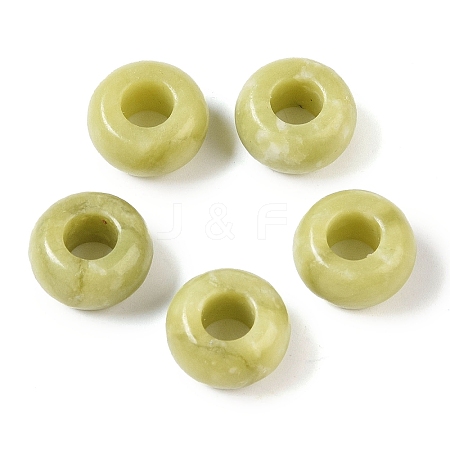 Natural Chinese Southern Jade European Beads X-G-G740-14x8mm-40-1