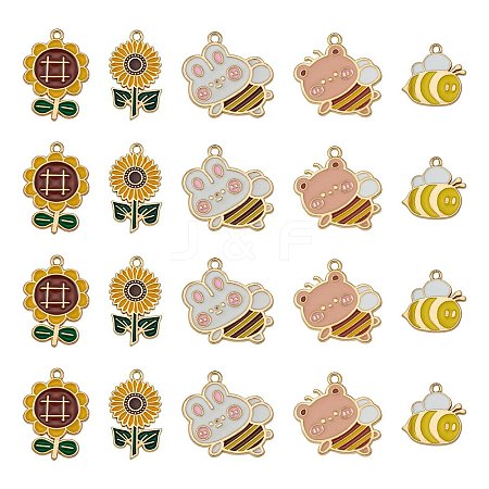 20Pcs Alloy Enamel Pendants JX134A-1