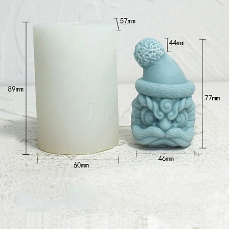 3D Dancing Lion Head DIY Food Grade Silicone Candle Molds PW-WG99762-01-1