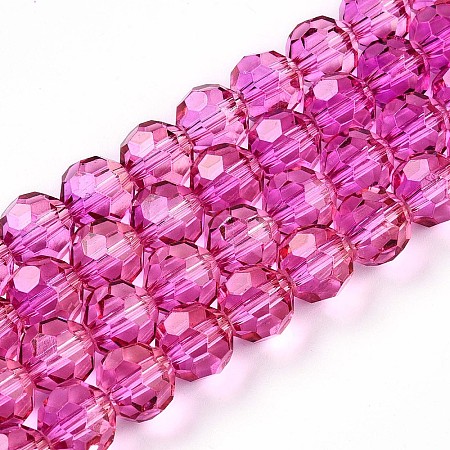 Baking Paint Transparent Glass Beads Strands DGLA-A035-T10mm-A03-1