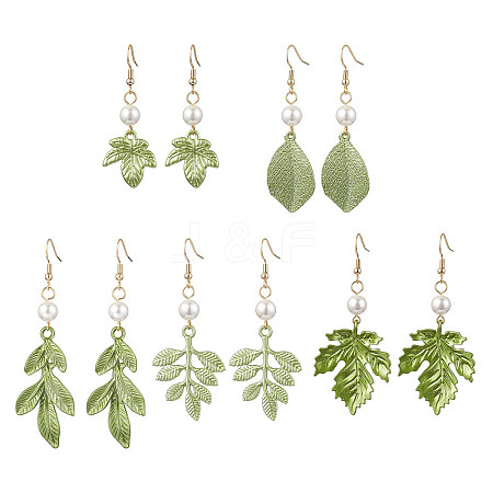 Painting Alloy Dangle Earrings EJEW-JE05740-1